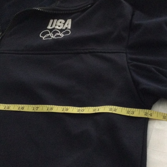 USA Olympic Jacket with zipper front size XL color dark navy blue polyester.#200 - Picture 3 of 5